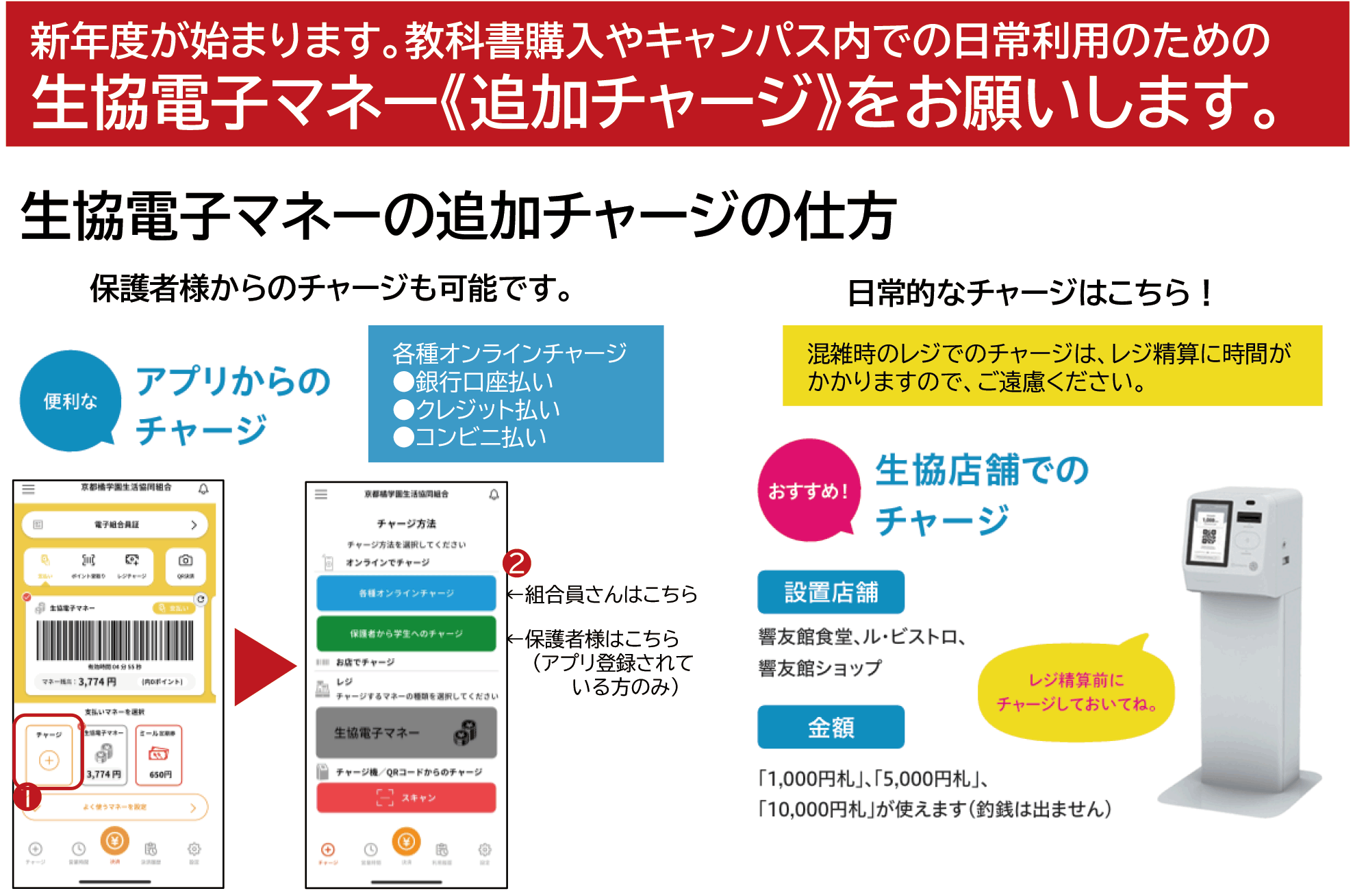 生協電子マネー追加